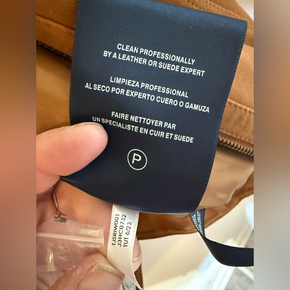 Tommy Hilfiger Women's Suede Zip Trucker Jacket‎ Camel XL - Picture 10 of 10